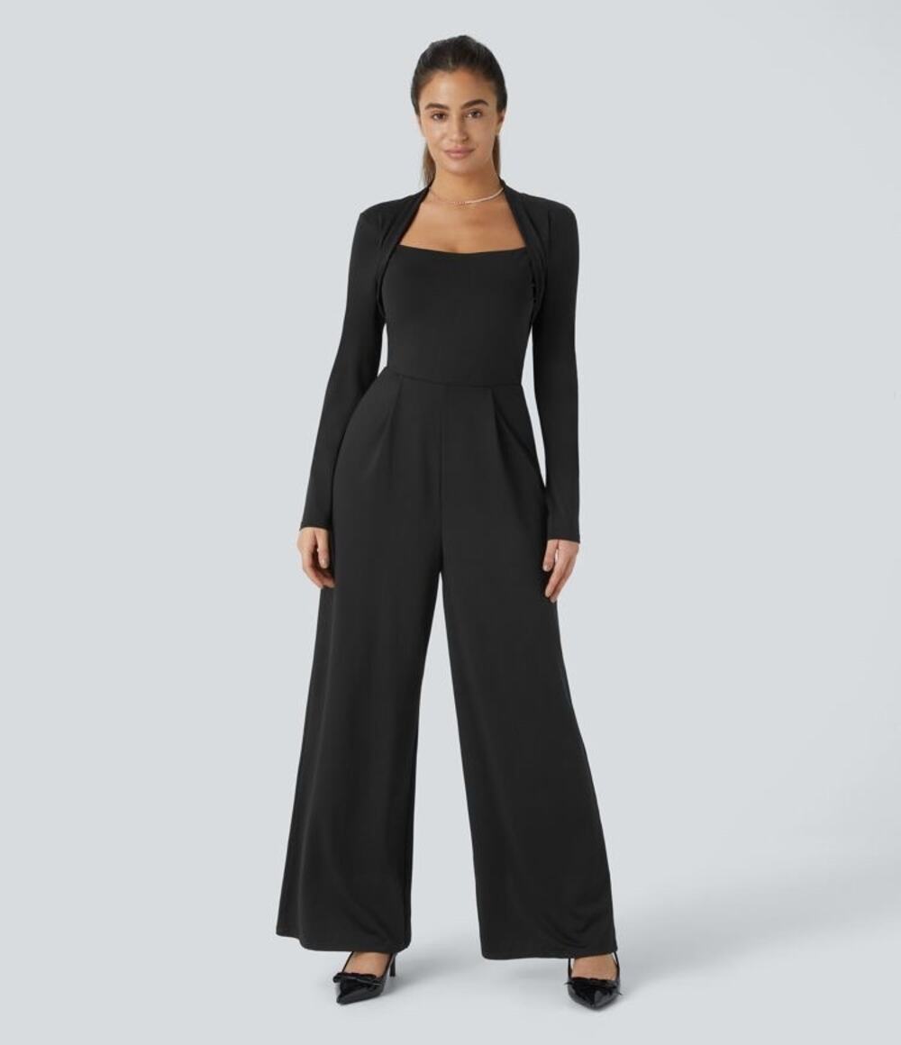 HALARA Long Sleeve Wide Leg Jumpsuit🪷